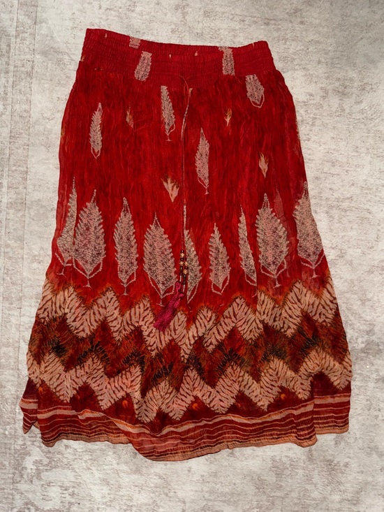 Soft Surroundings Dresses & Skirts - Soft Surroundings Red Patterned Bohemian Skirt